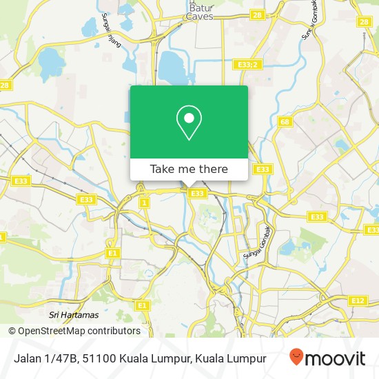 Jalan 1 / 47B, 51100 Kuala Lumpur map