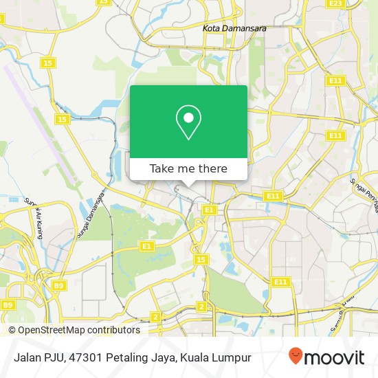 Peta Jalan PJU, 47301 Petaling Jaya