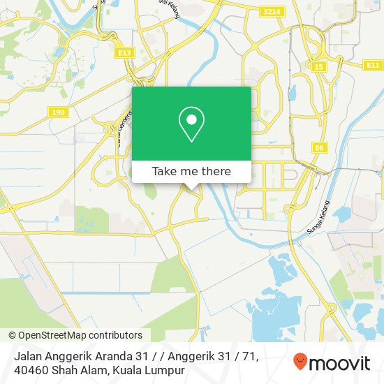 Peta Jalan Anggerik Aranda 31 / / Anggerik 31 / 71, 40460 Shah Alam