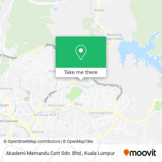 Peta Akademi Memandu Cott Sdn. Bhd.