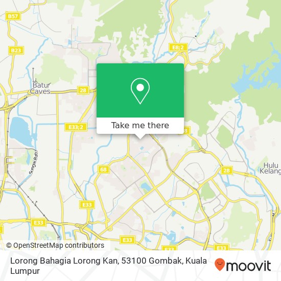 Peta Lorong Bahagia Lorong Kan, 53100 Gombak