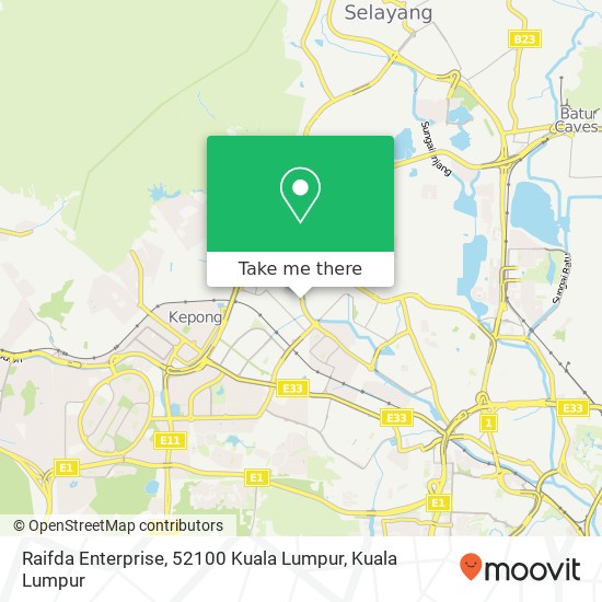 Peta Raifda Enterprise, 52100 Kuala Lumpur