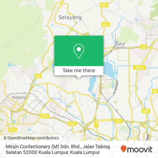 Minjin Confectionery (M) Sdn. Bhd., Jalan Tebing Selatan 52000 Kuala Lumpur map