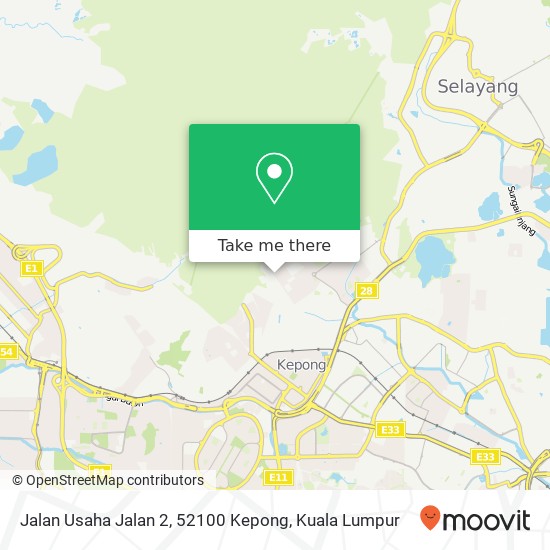 Peta Jalan Usaha Jalan 2, 52100 Kepong