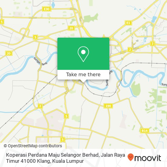 Koperasi Perdana Maju Selangor Berhad, Jalan Raya Timur 41000 Klang map