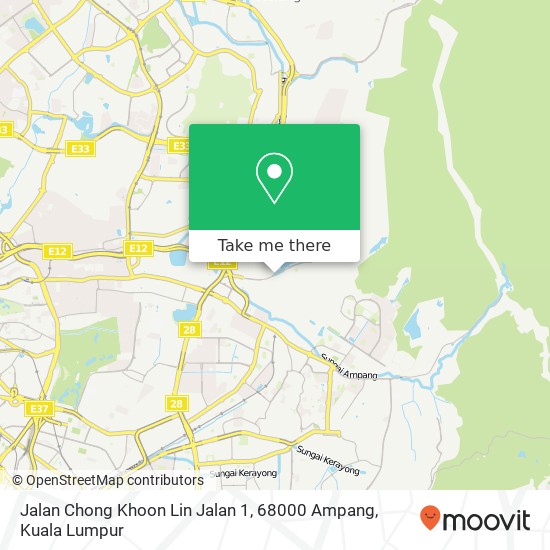 Jalan Chong Khoon Lin Jalan 1, 68000 Ampang map