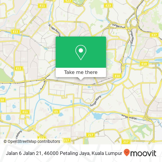 Peta Jalan 6 Jalan 21, 46000 Petaling Jaya