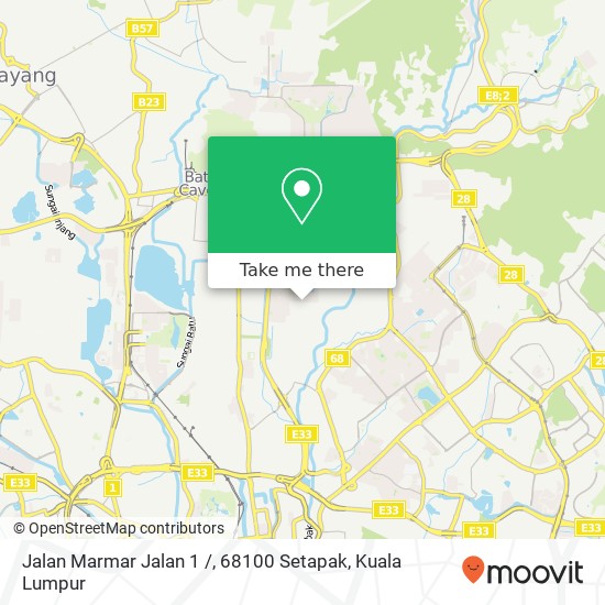 Jalan Marmar Jalan 1 /, 68100 Setapak map