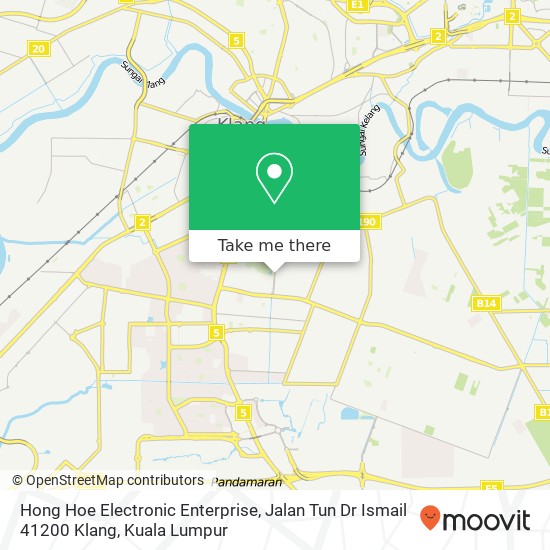 Peta Hong Hoe Electronic Enterprise, Jalan Tun Dr Ismail 41200 Klang