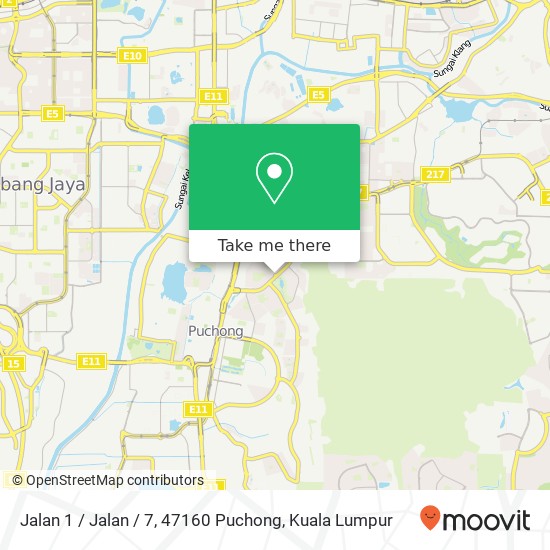 Peta Jalan 1 / Jalan / 7, 47160 Puchong