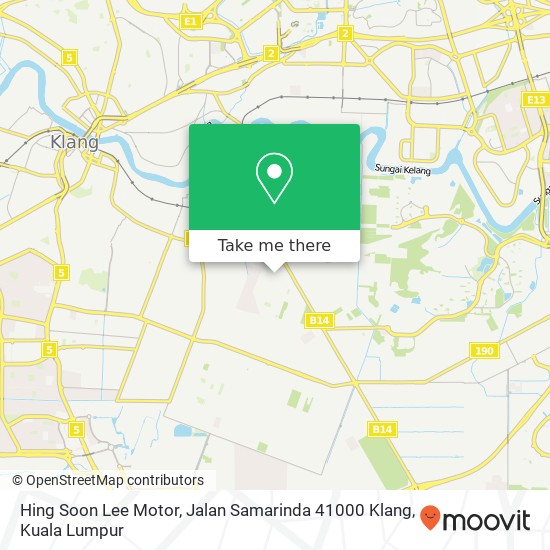 Peta Hing Soon Lee Motor, Jalan Samarinda 41000 Klang