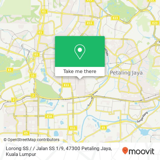 Lorong SS / / Jalan SS 1 / 9, 47300 Petaling Jaya map