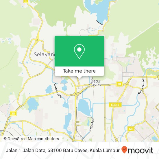 Peta Jalan 1 Jalan Data, 68100 Batu Caves