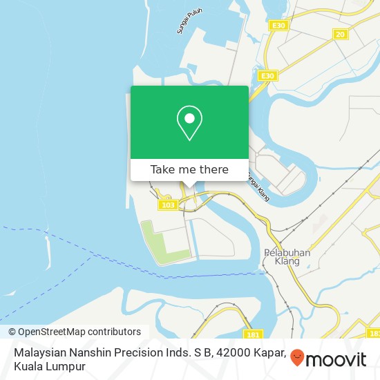 Peta Malaysian Nanshin Precision Inds. S B, 42000 Kapar