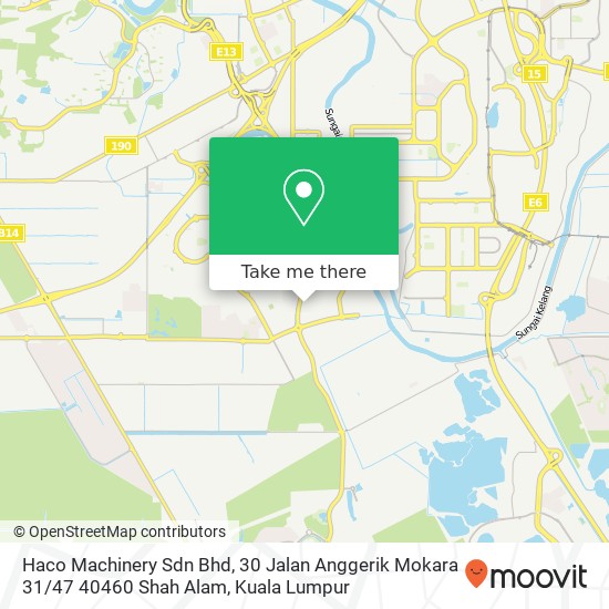 Peta Haco Machinery Sdn Bhd, 30 Jalan Anggerik Mokara 31 / 47 40460 Shah Alam