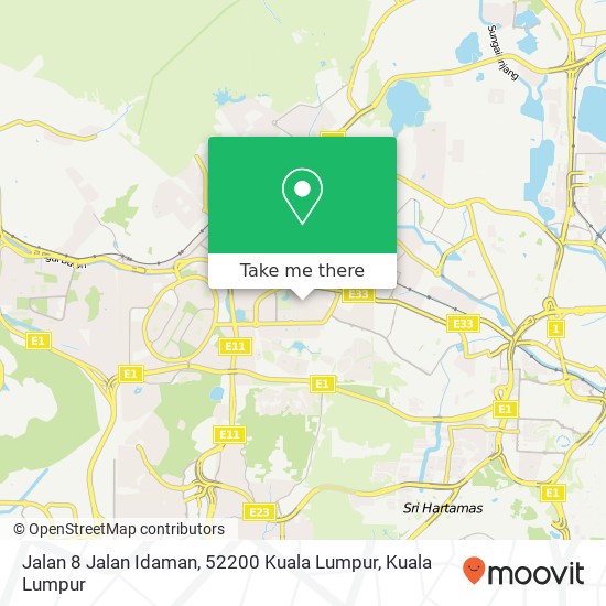 Jalan 8 Jalan Idaman, 52200 Kuala Lumpur map