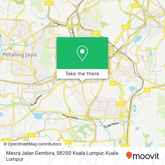 Peta Mesra Jalan Gembira, 58200 Kuala Lumpur