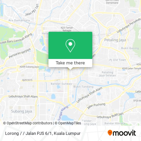 Lorong / / Jalan PJS 6/1 map
