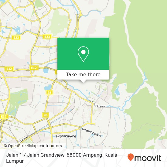 Jalan 1 / Jalan Grandview, 68000 Ampang map