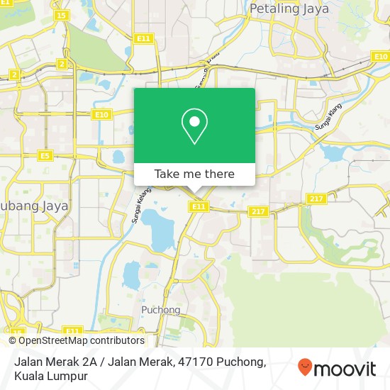 Peta Jalan Merak 2A / Jalan Merak, 47170 Puchong