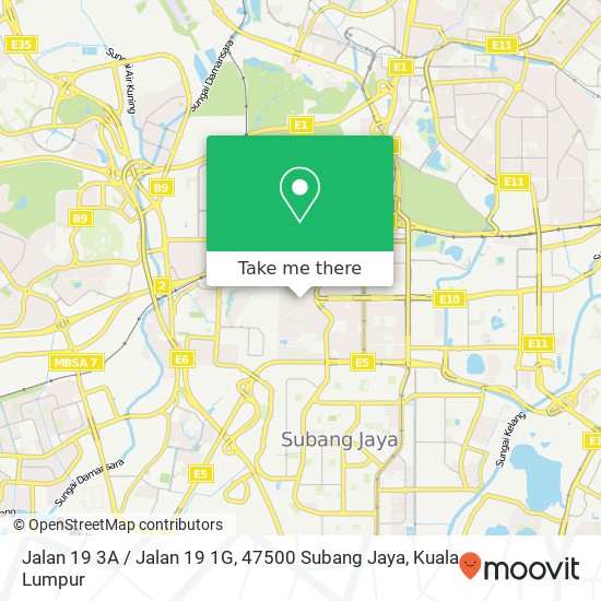 Peta Jalan 19 3A / Jalan 19 1G, 47500 Subang Jaya