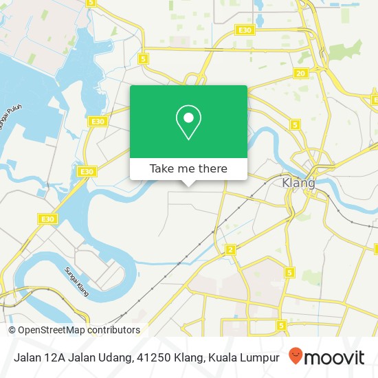 Peta Jalan 12A Jalan Udang, 41250 Klang
