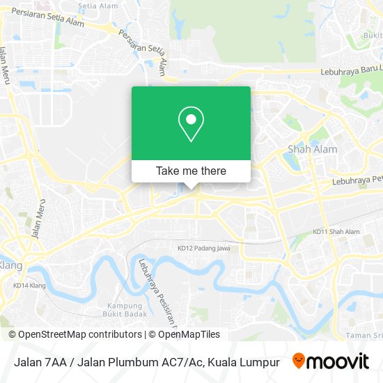 Peta Jalan 7AA / Jalan Plumbum AC7 / Ac