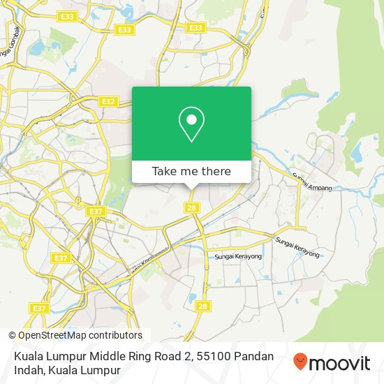 Kuala Lumpur Middle Ring Road 2, 55100 Pandan Indah map