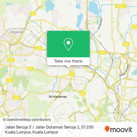 Jalan Seroja 3 / Jalan Dutamas Seroja 2, 51200 Kuala Lumpur map