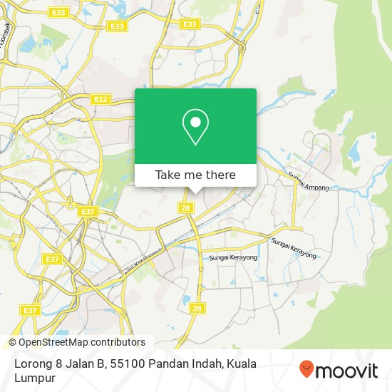 Lorong 8 Jalan B, 55100 Pandan Indah map