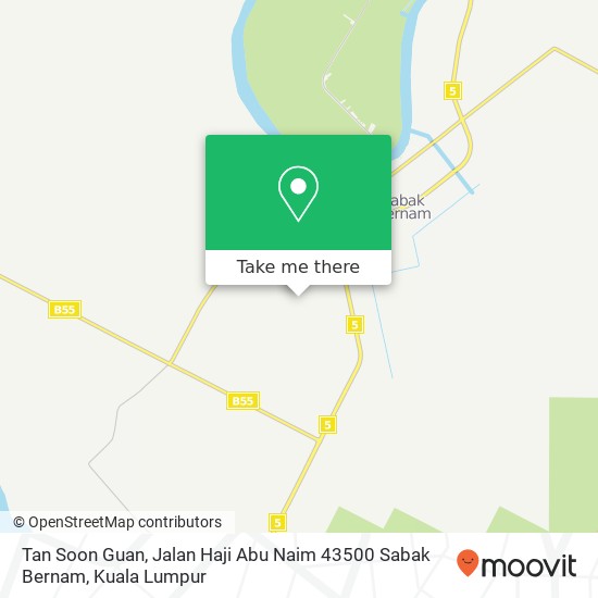 Peta Tan Soon Guan, Jalan Haji Abu Naim 43500 Sabak Bernam