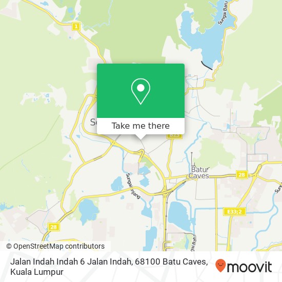 Peta Jalan Indah Indah 6 Jalan Indah, 68100 Batu Caves