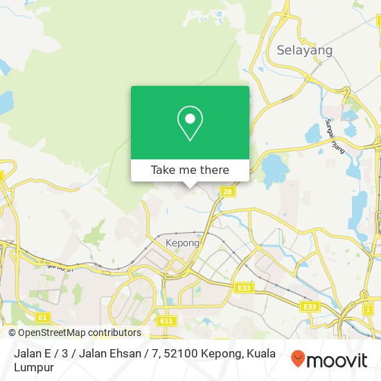 Peta Jalan E / 3 / Jalan Ehsan / 7, 52100 Kepong