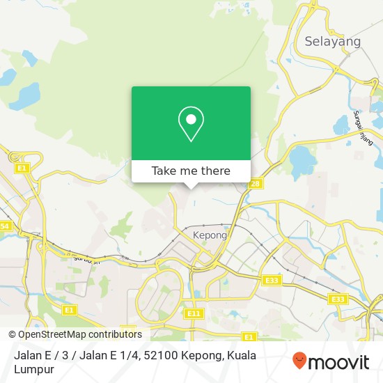 Jalan E / 3 / Jalan E 1 / 4, 52100 Kepong map