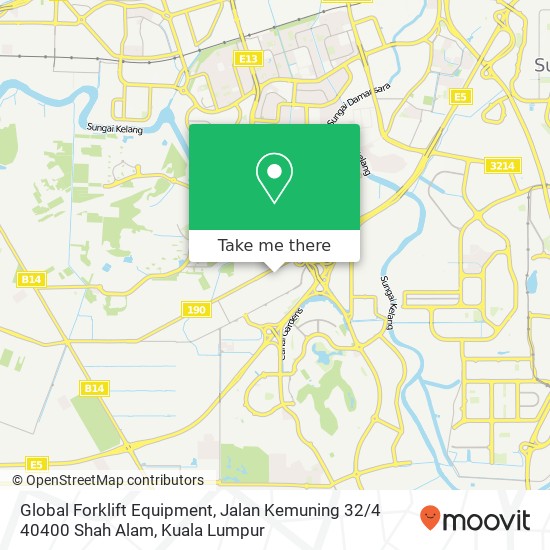 Global Forklift Equipment, Jalan Kemuning 32 / 4 40400 Shah Alam map