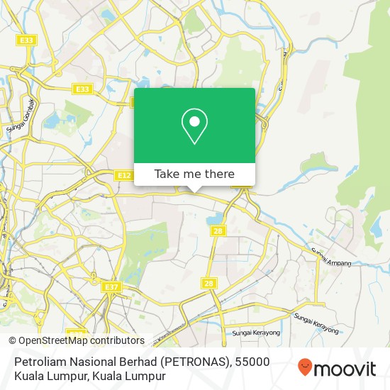 Petroliam Nasional Berhad (PETRONAS), 55000 Kuala Lumpur map