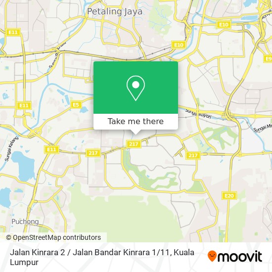 Jalan Kinrara 2 / Jalan Bandar Kinrara 1 / 11 map
