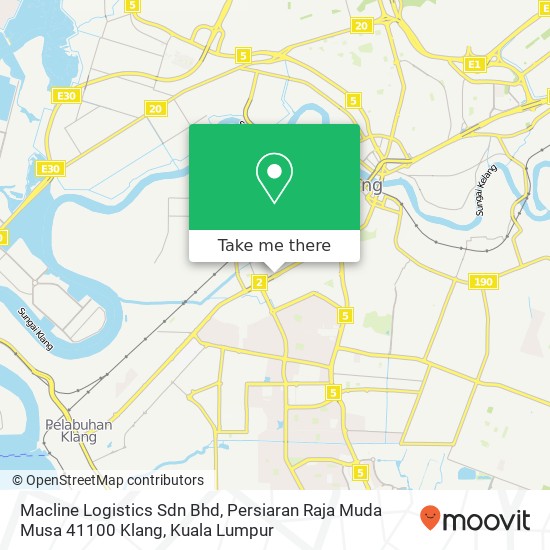 Macline Logistics Sdn Bhd, Persiaran Raja Muda Musa 41100 Klang map