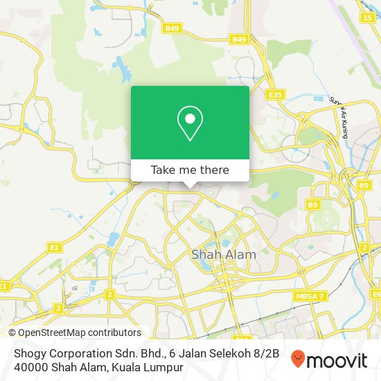 Peta Shogy Corporation Sdn. Bhd., 6 Jalan Selekoh 8 / 2B 40000 Shah Alam