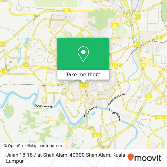 Peta Jalan 18 18 / at Shah Alam, 40300 Shah Alam