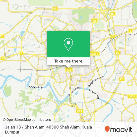 Peta Jalan 18 / Shah Alam, 40300 Shah Alam