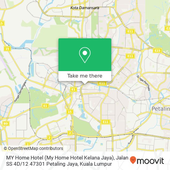 Peta MY Home Hotel (My Home Hotel Kelana Jaya), Jalan SS 4D / 12 47301 Petaling Jaya
