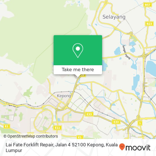 Lai Fate Forklift Repair, Jalan 4 52100 Kepong map