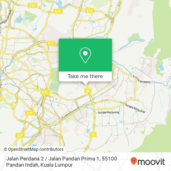 Jalan Perdana 2 / Jalan Pandan Prima 1, 55100 Pandan Indah map