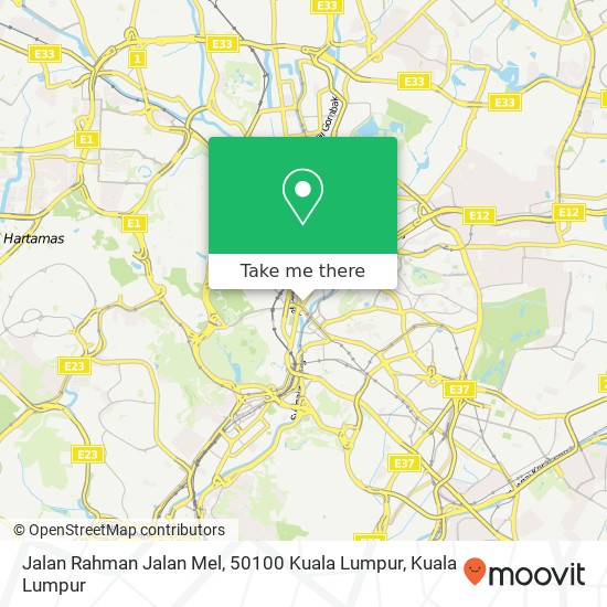 Peta Jalan Rahman Jalan Mel, 50100 Kuala Lumpur