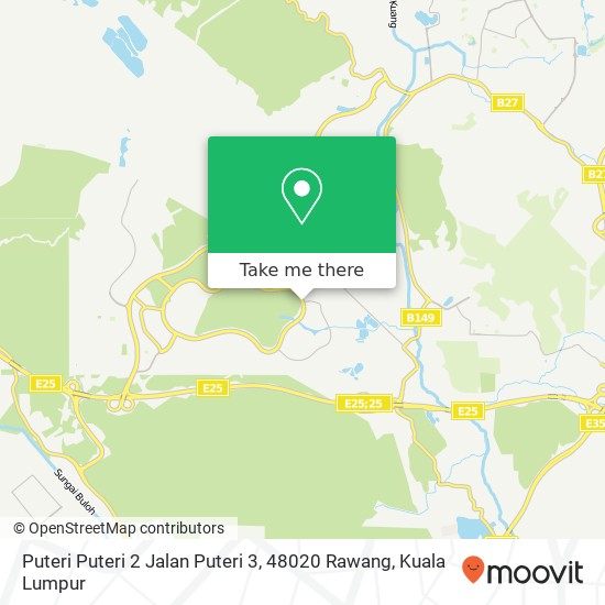 Peta Puteri Puteri 2 Jalan Puteri 3, 48020 Rawang