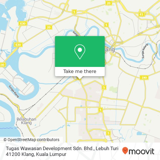 Peta Tugas Wawasan Development Sdn. Bhd., Lebuh Turi 41200 Klang