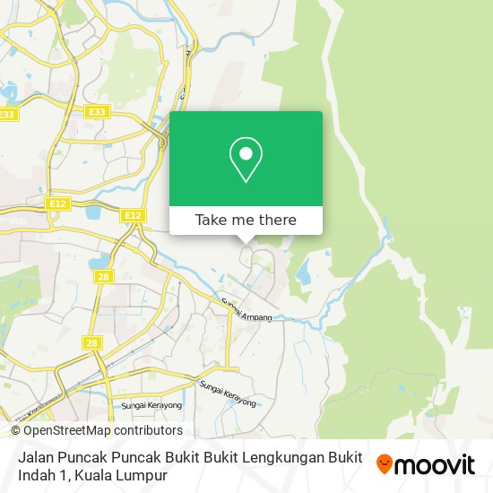 Jalan Puncak Puncak Bukit Bukit Lengkungan Bukit Indah 1 map