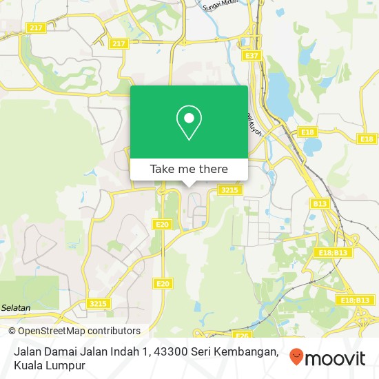 Peta Jalan Damai Jalan Indah 1, 43300 Seri Kembangan