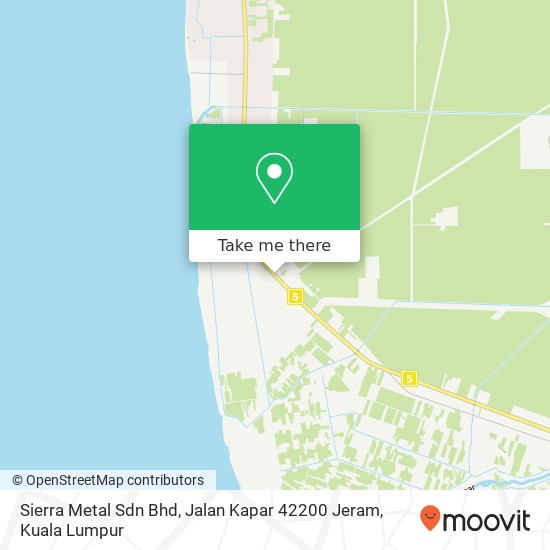 Peta Sierra Metal Sdn Bhd, Jalan Kapar 42200 Jeram
